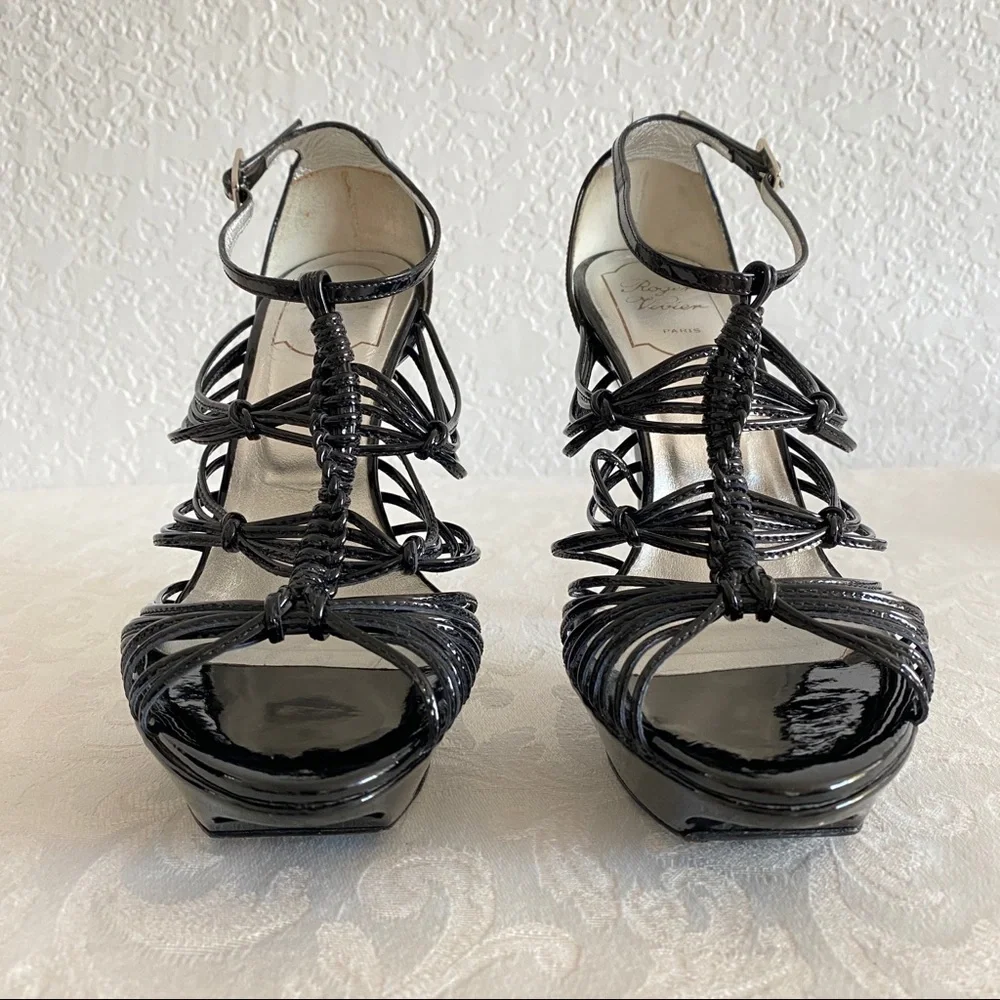 Roger vivier black knotted Lacey Strap sandals